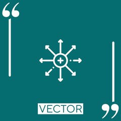 positive ion vector icon Linear icon. Editable stroke line