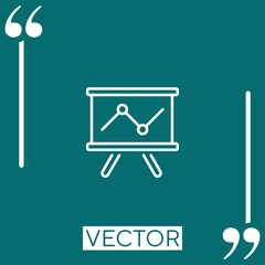 analytics vector icon Linear icon. Editable stroke line