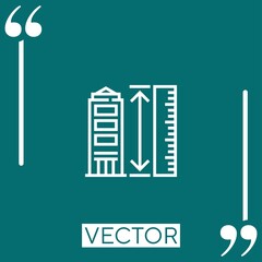 building   vector icon Linear icon. Editable stroke line