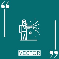 disinfection vector icon Linear icon. Editable stroke line