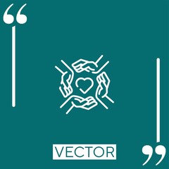 love vector icon Linear icon. Editable stroke line