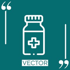 medicine vector icon Linear icon. Editable stroke line