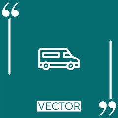 mini van vector icon Linear icon. Editable stroke line