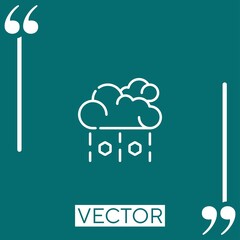 sleet vector icon Linear icon. Editable stroke line