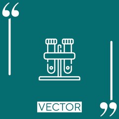 test tubes vector icon Linear icon. Editable stroke line