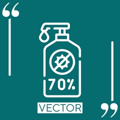 alcohol gel vector icon Linear icon. Editable stroke line