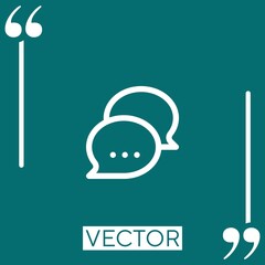 chat bubble vector icon Linear icon. Editable stroke line