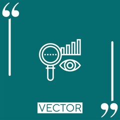 visualization vector icon Linear icon. Editable stroke line