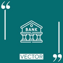 bank vector icon Linear icon. Editable stroke line