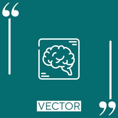 brain vector icon Linear icon. Editable stroke line