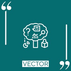 learning vector icon Linear icon. Editable stroke line