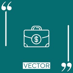 job vector icon Linear icon. Editable stroke line