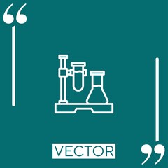 laboratory vector icon Linear icon. Editable stroke line