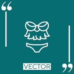 lingerie   vector icon Linear icon. Editable stroke line