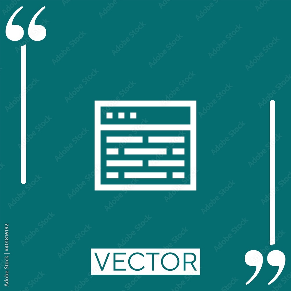 Poster code vector icon linear icon. editable stroke line