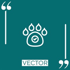 animals allowed vector icon Linear icon. Editable stroke line