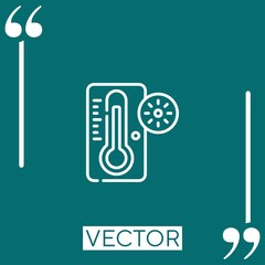 hot temperature vector icon Linear icon. Editable stroke line