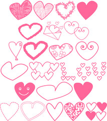 vector works hearts and valentine