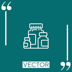supplements vector icon Linear icon. Editable stroke line