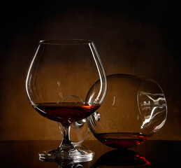 Snifters With Brandy or Cognac