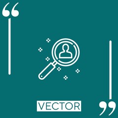 headhunting vector icon Linear icon. Editable stroke line