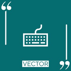 keyboard vector icon Linear icon. Editable stroke line