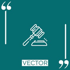 law vector icon Linear icon. Editable stroke line