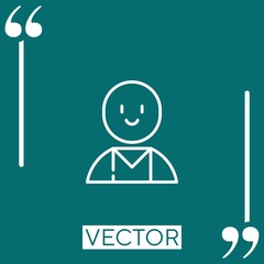 user vector icon Linear icon. Editable stroke line