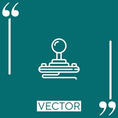 joystick vector icon Linear icon. Editable stroke line