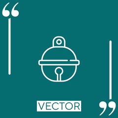 bell vector icon Linear icon. Editable stroke line