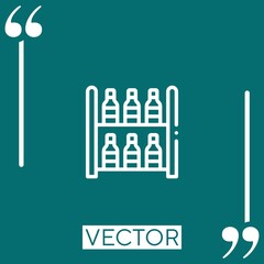 bottle rack vector icon Linear icon. Editable stroke line