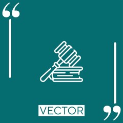law vector icon Linear icon. Editable stroke line