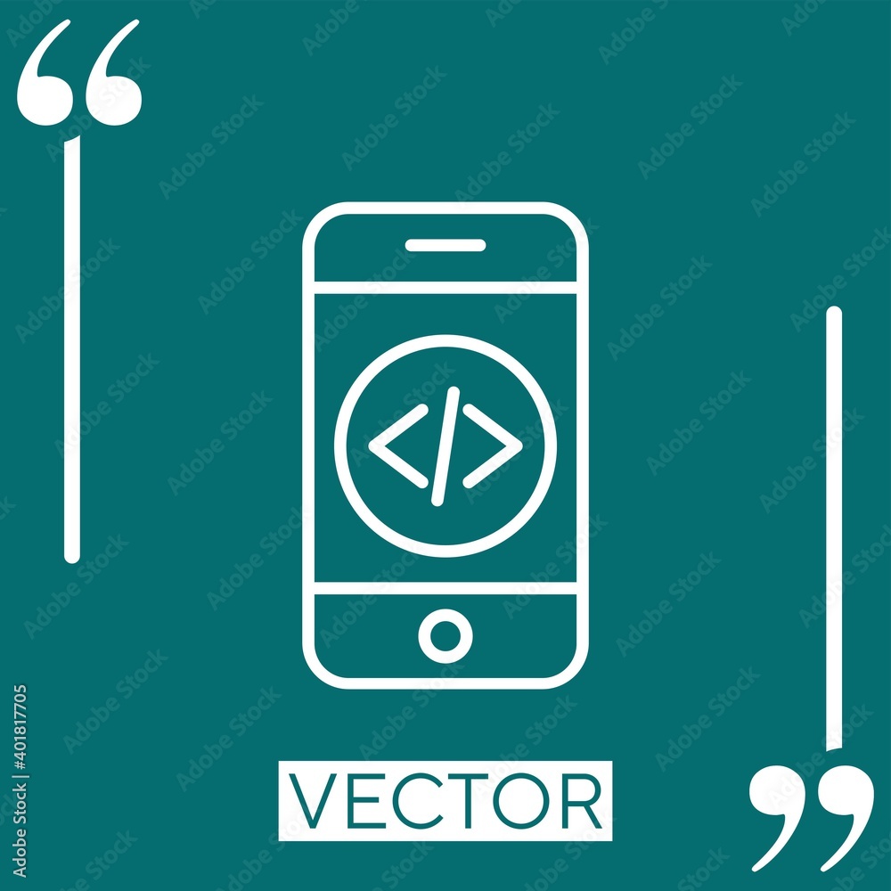 Poster code vector icon linear icon. editable stroke line