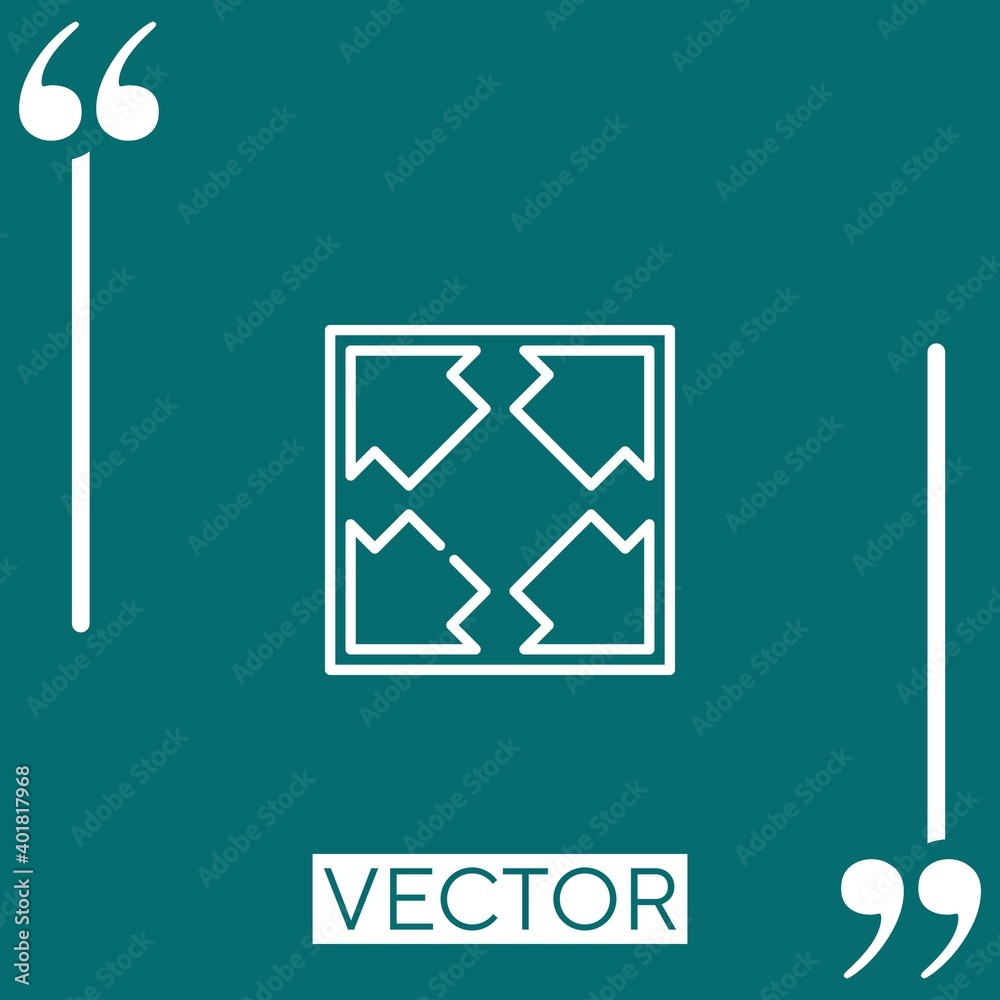 Poster resize vector icon linear icon. editable stroke line