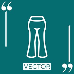 pants   vector icon Linear icon. Editable stroke line