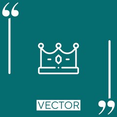 crown vector icon Linear icon. Editable stroke line