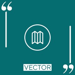 map vector icon Linear icon. Editable stroke line