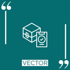package   vector icon Linear icon. Editable stroke line