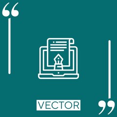 copyright vector icon Linear icon. Editable stroke line