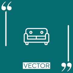 sofa vector icon Linear icon. Editable stroke line