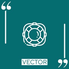 lifebuoy vector icon Linear icon. Editable stroke line