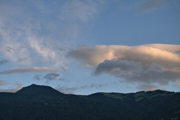 clouds over the mountains,landscape, cloud, nature,sky,sunset, blue, dark,view,weather,cloudscape