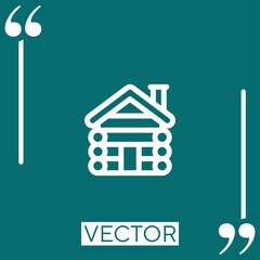 cabin vector icon Linear icon. Editable stroke line