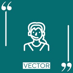 call center agent vector icon Linear icon. Editable stroke line