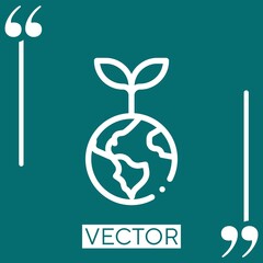 plant vector icon Linear icon. Editable stroke line
