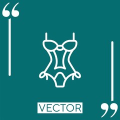 lingerie vector icon Linear icon. Editable stroke line