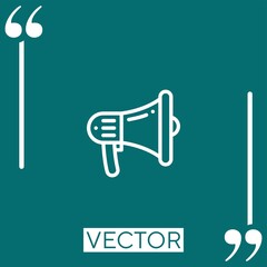 megaphone vector icon Linear icon. Editable stroke line