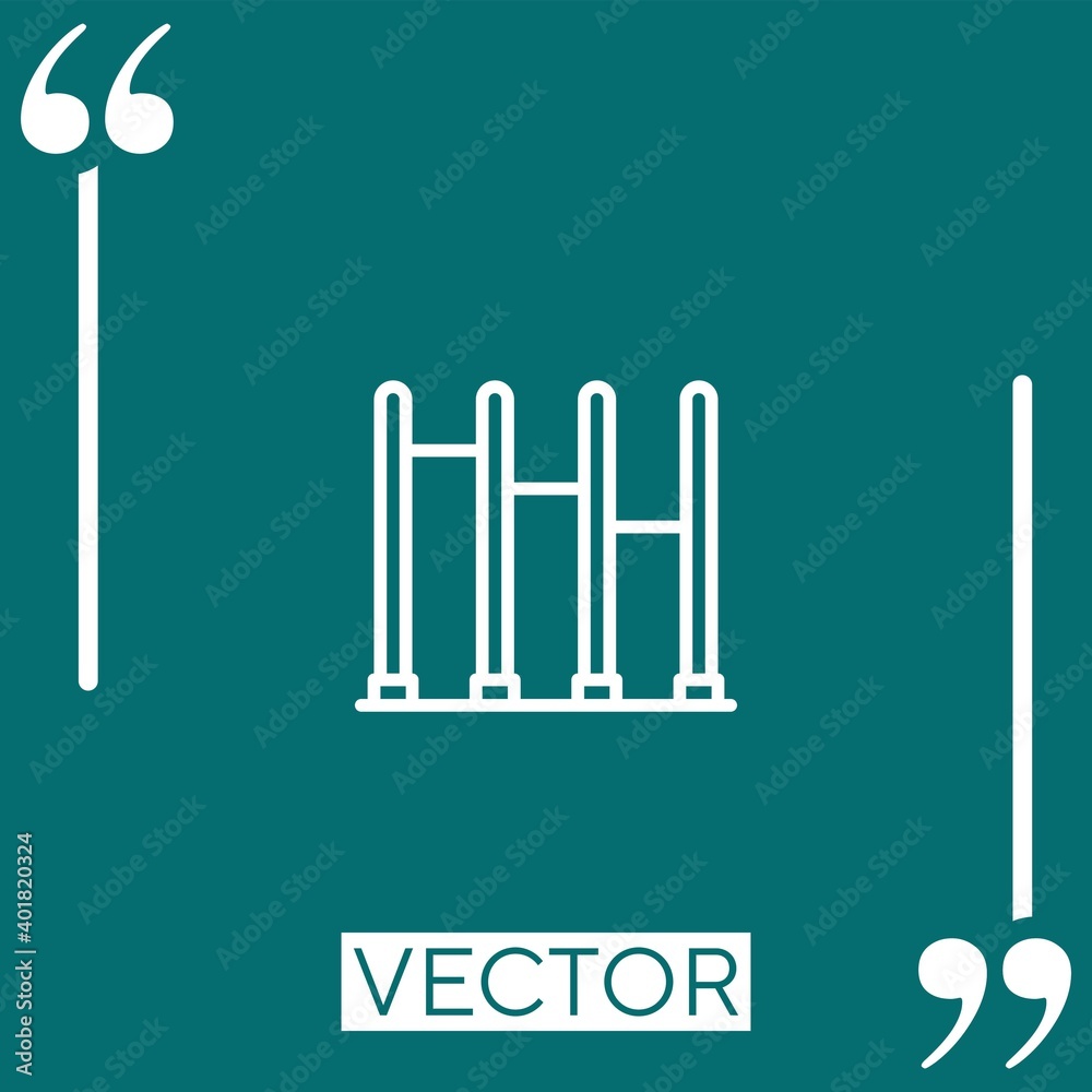 Poster pull up bar vector icon linear icon. editable stroke line