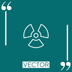 radiation vector icon Linear icon. Editable stroke line