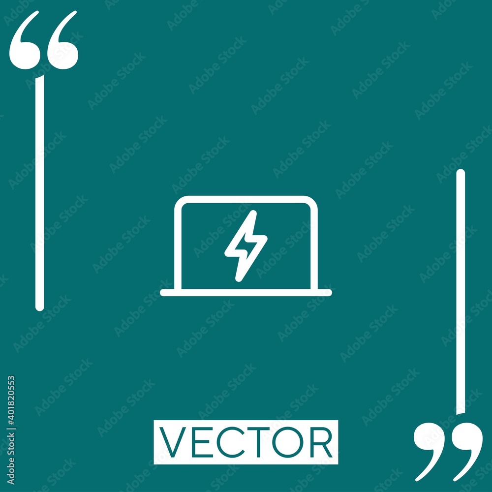 Poster power switch vector icon linear icon. editable stroke line